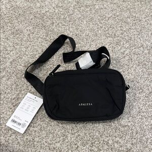 Athleta Black Mini Crossbody Bag with Adjustable Strap